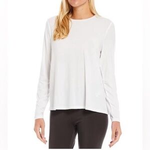 Eileen Fisher Long sleeve Ribbed Crew Neck Top.  100% Tencel. Size XS.
